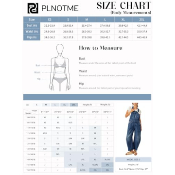 Stylish PLNOTME Women's Denim Bib Overalls for Everyday Wear