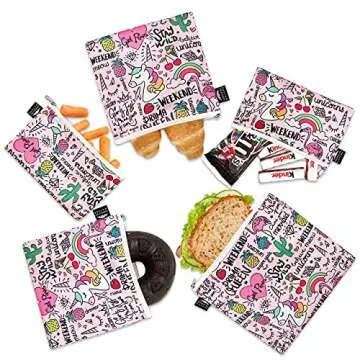 Eco-Friendly Reusable Sandwich Bags in Unicorn Designs