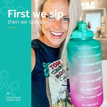 Venture Pal 64 oz Motivational BPA Free Water Bottle