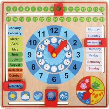 Montessori Toys for Toddlers - Learning Calendar & Clock