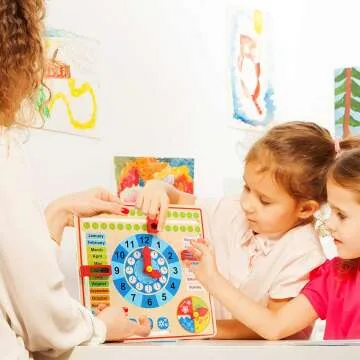 Montessori Toys for Toddlers - Learning Calendar & Clock