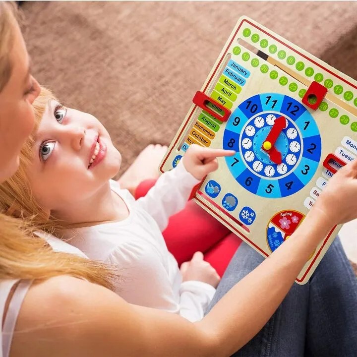 Montessori Toys for Toddlers - Learning Calendar & Clock