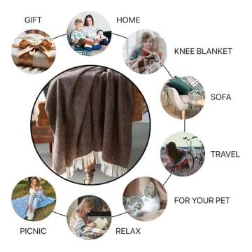 Cozy Blankets | Wool Blanket/Throw | 100% New Zealand Wool | Perfect for Home and Outdoors | Virgin ...