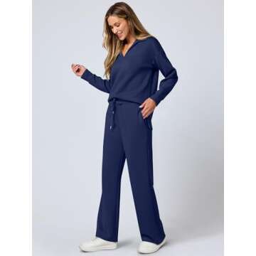 Stylish ANRABESS Women's 2 Piece Lounge Set for Comfort