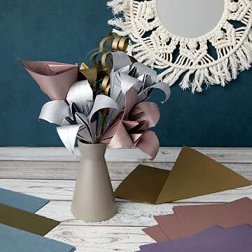 Best Paper Greetings 96 Sheets Shimmer Paper for Crafts, Scrapbooking, Invitations, Letter Size Stat...