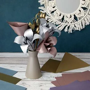 Best Paper Greetings 96 Sheets Shimmer Paper for Crafts, Scrapbooking, Invitations, Letter Size Stat...