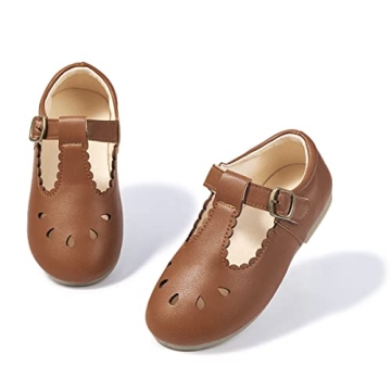 Meckior Toddler Little Girl Mary Jane Dress Shoes Ballet Flats for Girl Party School Shoes Bowknot P...