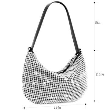 Montana West Rhinestone Sparkly Evening Party Bag Women