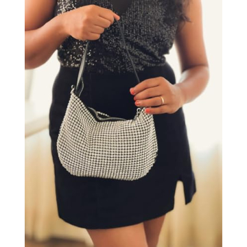 Montana West Rhinestone Sparkly Evening Party Bag Women