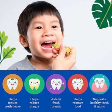 GuruNanda Kids Floss Picks – Fun & Safe Dental Care