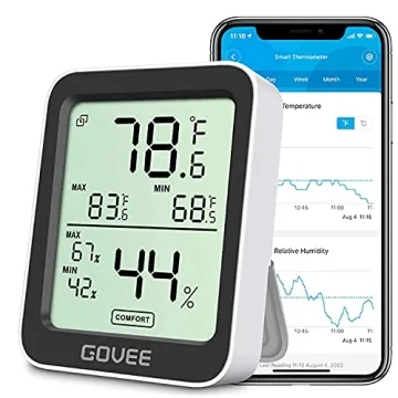 Govee H5075 App-Controlled Wireless Thermometer Hygrometer for Accurate Climate Monitoring