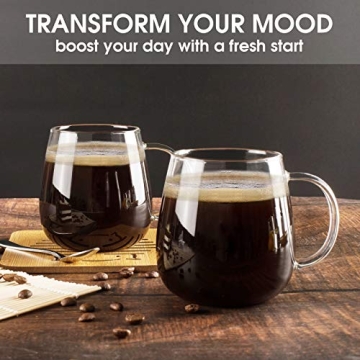 Elegant Set of 6 Farielyn-X Borosilicate Glass Mugs