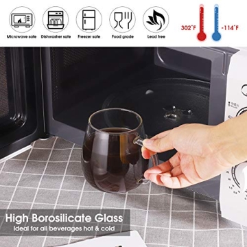 Elegant Set of 6 Farielyn-X Borosilicate Glass Mugs