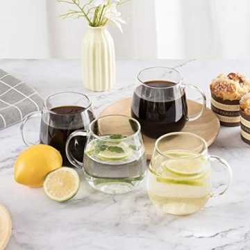 Elegant Set of 6 Farielyn-X Borosilicate Glass Mugs