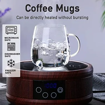 Elegant Set of 6 Farielyn-X Borosilicate Glass Mugs