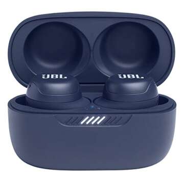 JBL Live Free NC+ - True Wireless in-Ear Noise Cancelling Bluetooth Headphones with Active Noise Cancelling, Microphone, Up to 21H Battery, Wireless Charging (Blue)