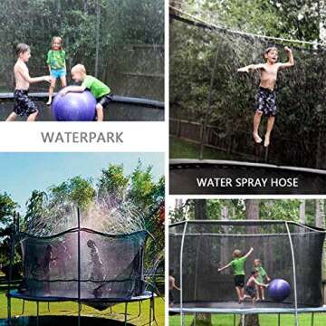 Trampoline Sprinklers Fun Summer Water Game for Kids