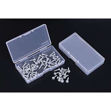 Mini Skater 3.52 ×1.8 ×0.55 Inch High Transparency Visible Plastic Box Small Size Clear Storage Case with Lid Use for Organizing Small Parts,Cotton Swab,Ornaments (4 Pcs)