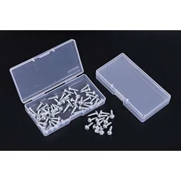 Mini Skater 3.52 ×1.8 ×0.55 Inch High Transparency Visible Plastic Box Small Size Clear Storage Case with Lid Use for Organizing Small Parts,Cotton Swab,Ornaments (4 Pcs)