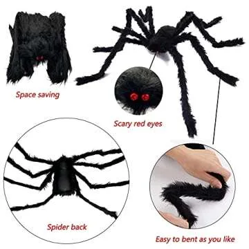 Outdoor Halloween Spider Web Decor Set for Spooky Fun