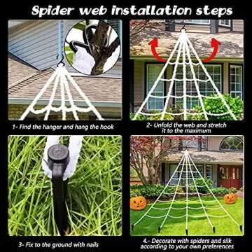 Outdoor Halloween Spider Web Decor Set for Spooky Fun