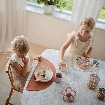mushie Classic Silicone Suction Plate | BPA-Free Non-Slip Design (Blush)