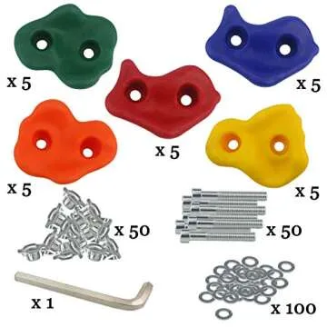 Ogrmar 25 PCS Colorful Rock Climbing Holds Set for Kids