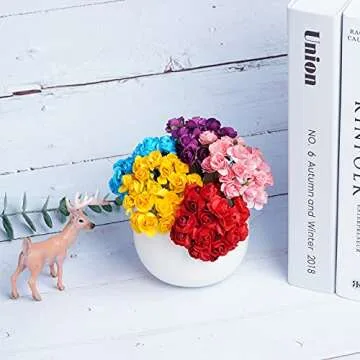240Pcs Mini Paper Flowers for Crafting and Decoration