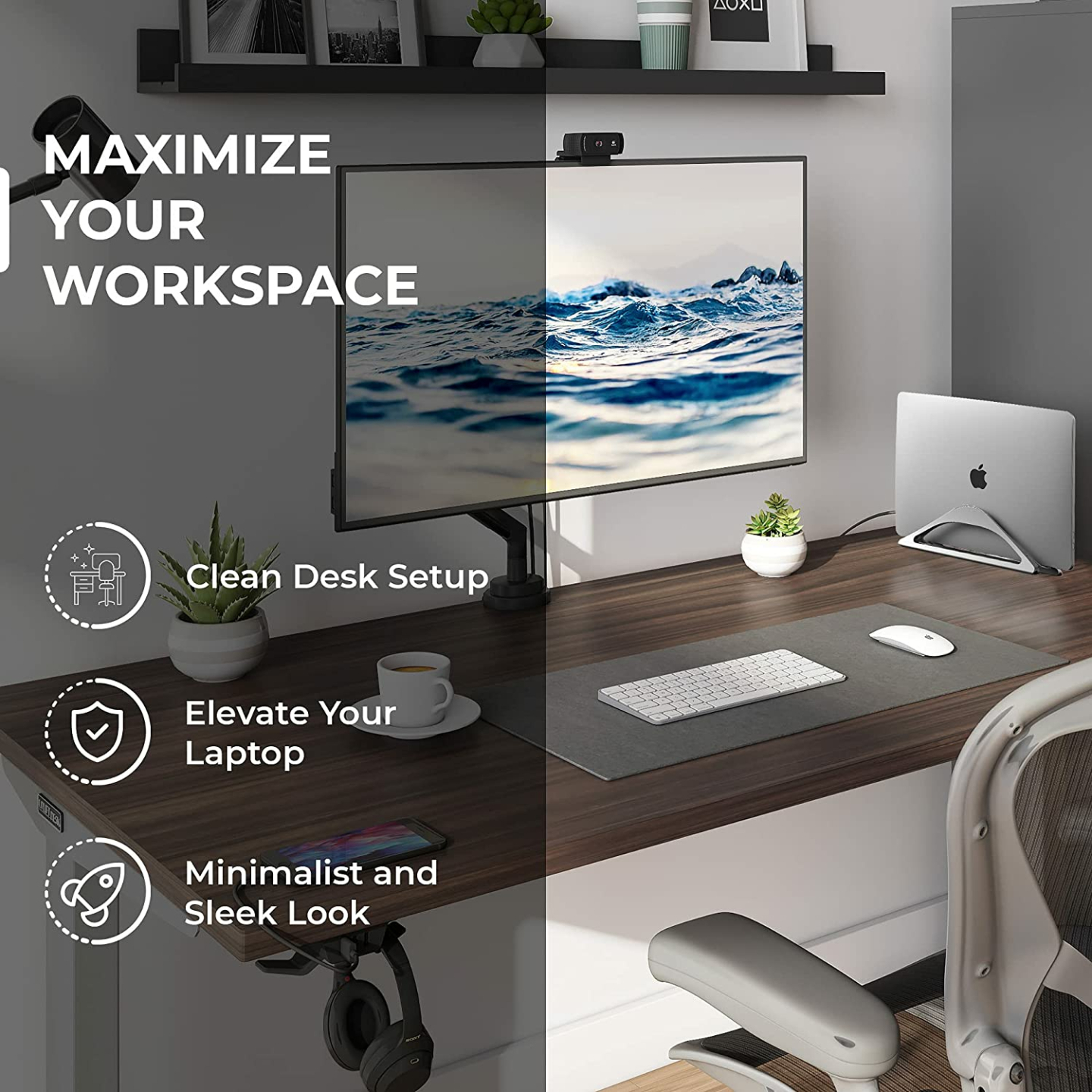 Adjustable Vertical Laptop Stand for MacBook & Laptops