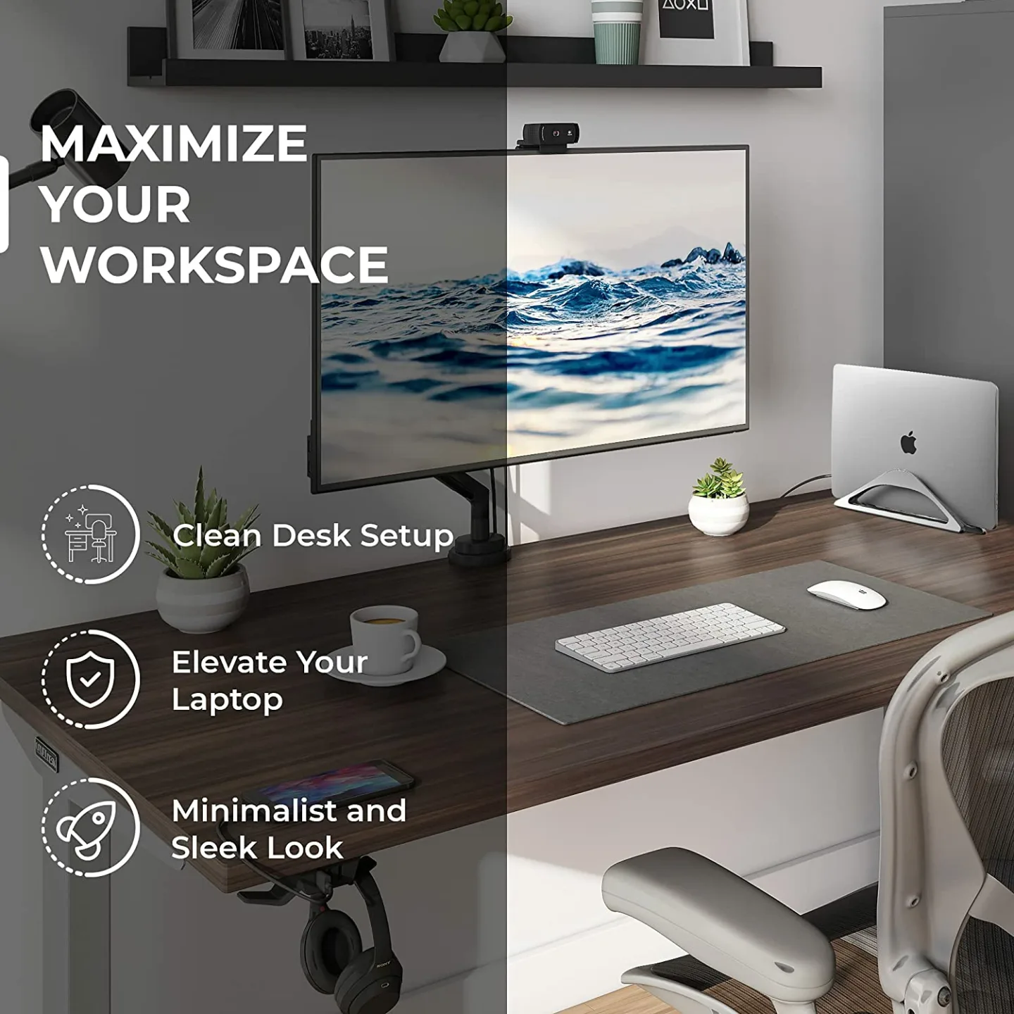 Adjustable Vertical Laptop Stand for MacBook & Laptops