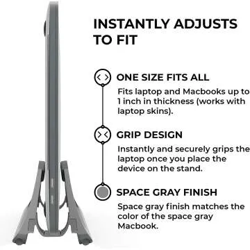 Adjustable Vertical Laptop Stand for MacBook & Laptops