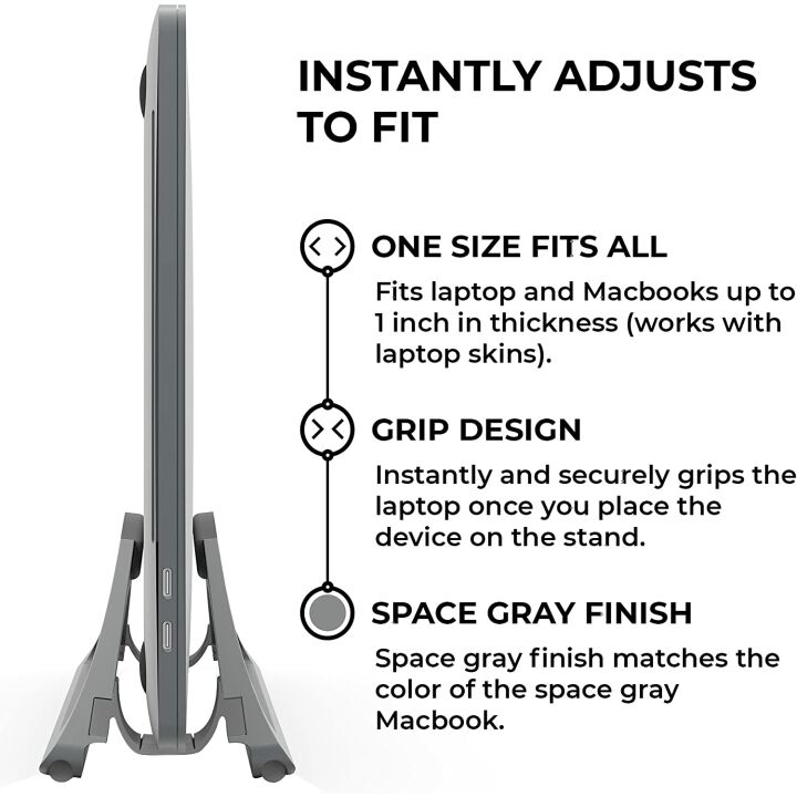 Adjustable Vertical Laptop Stand for MacBook & Laptops