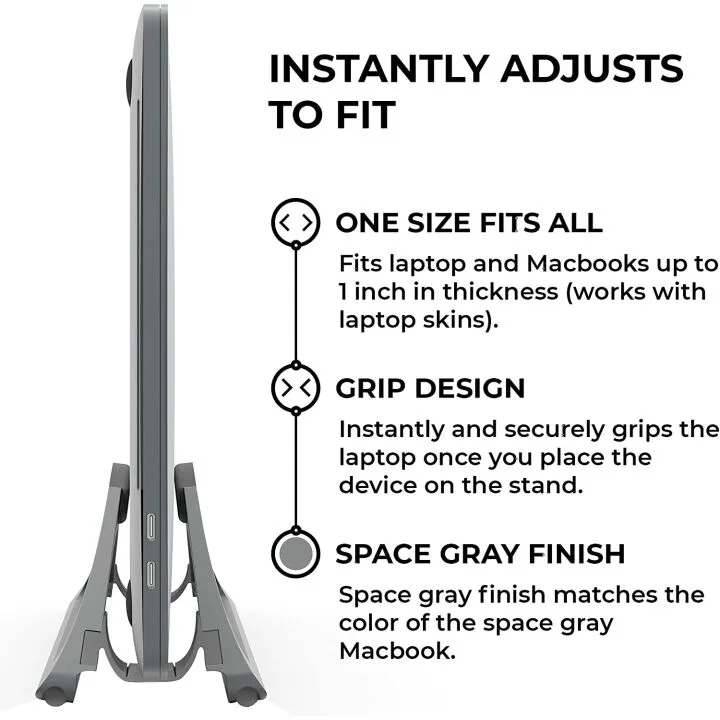 Adjustable Vertical Laptop Stand for MacBook & Laptops