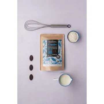 Valrhona Dark French Semisweet Chocolate Discs for Baking (Feves). Premium CARAÏBE 66% Cacao Grand ...