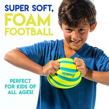 Franklin Sports Kids Foam Football - Mini Soft Foam Youth Football - Indoor + Outdoor Toy Football for Kids - Probrite 9" Mini Foam Ball - Soft Backyard + Practice Toy Ball - Yellow