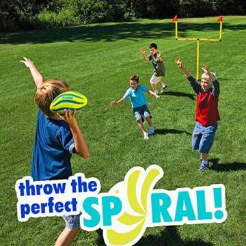 Franklin Sports Kids Foam Football - Mini Soft Foam Youth Football - Indoor + Outdoor Toy Football for Kids - Probrite 9" Mini Foam Ball - Soft Backyard + Practice Toy Ball - Yellow