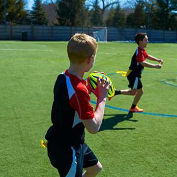 Franklin Sports Kids Foam Football - Mini Soft Foam Youth Football - Indoor + Outdoor Toy Football for Kids - Probrite 9" Mini Foam Ball - Soft Backyard + Practice Toy Ball - Yellow