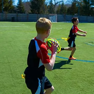 Franklin Sports Kids Foam Football - Mini Soft Foam Youth Football - Indoor + Outdoor Toy Football for Kids - Probrite 9" Mini Foam Ball - Soft Backyard + Practice Toy Ball - Yellow