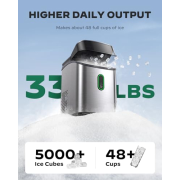 Silonn Nugget Ice Maker - Soft Ice Machine, Stainless Steel