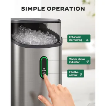 Silonn Nugget Ice Maker - Soft Ice Machine, Stainless Steel