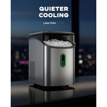 Silonn Nugget Ice Maker - Soft Ice Machine, Stainless Steel