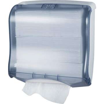 San Jamar Ultrafold Fusion Paper Towel Dispenser, Holds Multifold or C-Fold Towels for Bathroom, Kit...