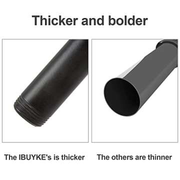 IBUYKE Industrial Pipe Clothes Rack for Space-Saving Elegance