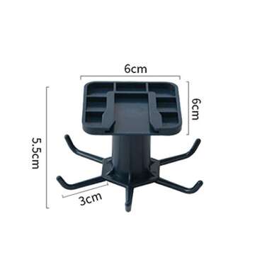 SHBaizoy 2PCS Under Cabinet Hooks, 360 °Rotation Kitchen Hooks for Utensils,Nail Free Adhesive Kitchen Utensils Hanging Hooks for Kitchen Utensils/Tools/Towel/Knife(Black)