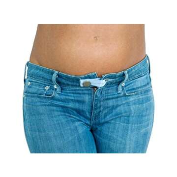 Fashion First Aid Button Extenders: Comfortable Collar & Belly Breathing Room, 4 colors, Value 10 Pa...