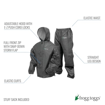 FROGG TOGGS Pro Lite Waterproof Rainsuit for Outdoors