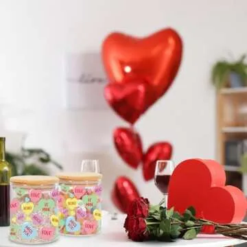 Valentine Decorative Glass Storage Jars Set 3Pcs
