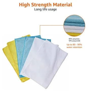 Amazon Basics 144 Pack Microfiber Cleaning Cloths