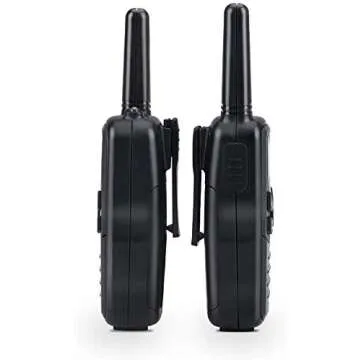 Walkie Talkies, MOICO Long Range Walkie Talkies for Adults with 22 FRS Channels,Family Walkie Talkie with LED Flashlight VOX LCD Display for Hiking Camping Trip (Black 2 Pack)