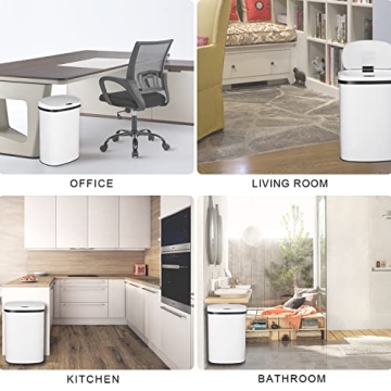 Touchless 13 Gallon Trash Can for Hands-Free Disposal